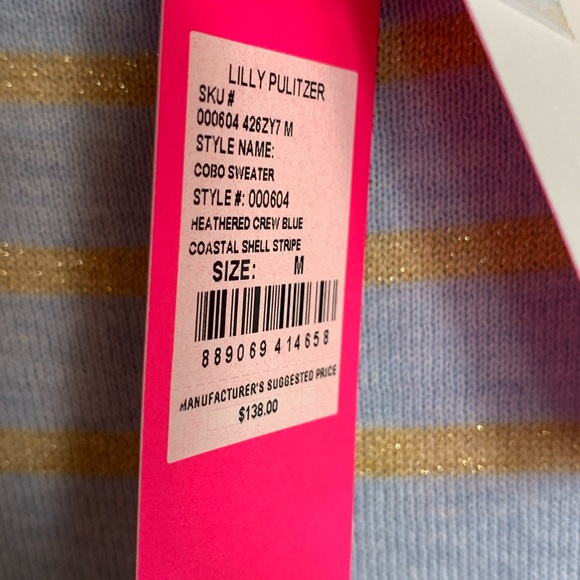 Lilly Pulitzer Cobo Sweater Heathered Blue - Picture 4 of 5